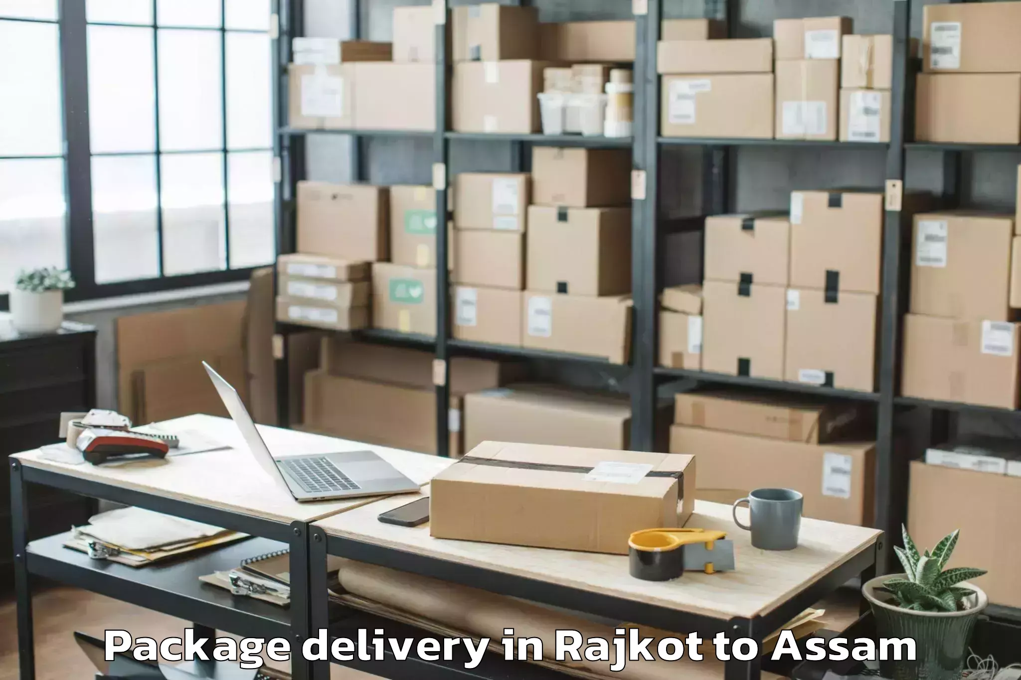 Professional Rajkot to Mayong Package Delivery